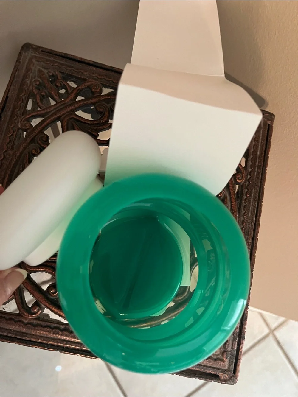 GREEN Room Essentials LED Jewelry Storage Lamp 3 Settings - Rechargeable NWT